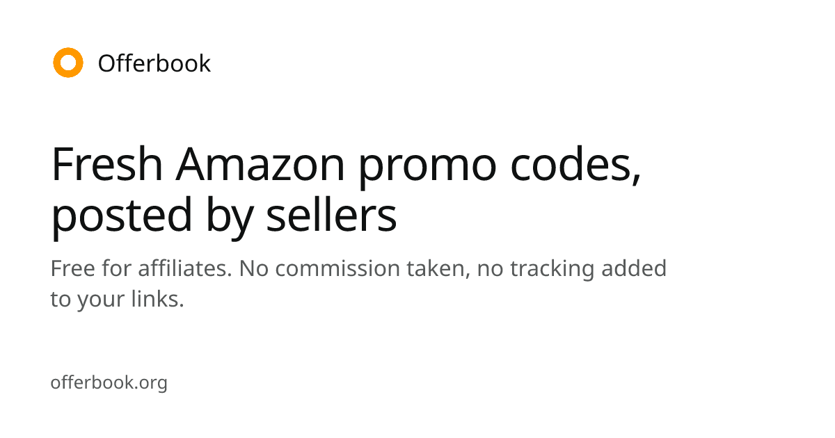 Offerbook: Amazon Promo Codes, Coupons and Deals